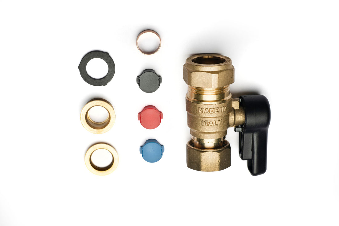 3/4" Female to 15/22mm Compression Isolation Valve (For Hot or Cold)(ACCISOVAL34FT22COM)