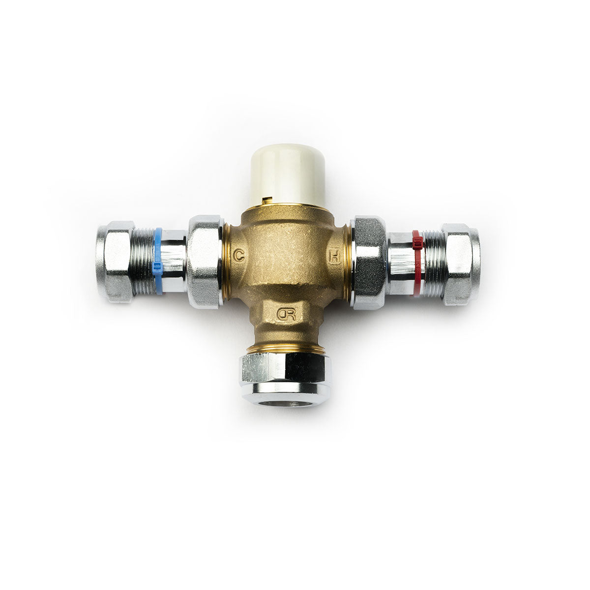 Thermostatic Mixing Valve – Brass 3-Way Temperature Control Valve For Floor Heating Systems, DN25 (1'') Hydraulic Diverter